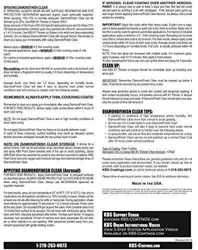 DiamondFinish Watercolor Clear Coat 1 Quart Scratch Resistant Single Part application instructions on packaging