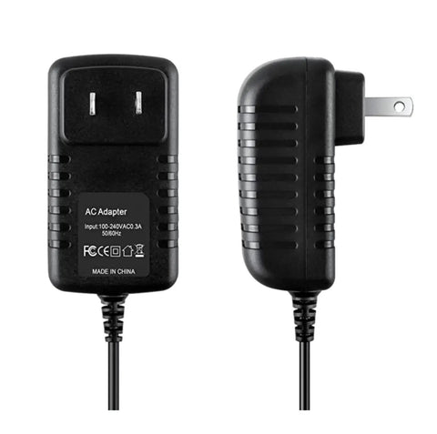 Front and side view of 24V 0.5A Wall Charger Adapter For KEERDA DZ012ALL240050U Replacement AC DC Power Supply with plug.