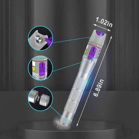Purple visual fault locator for fiber optic cables by Amazon BISS; supports FC/ST/SC/LC interfaces.