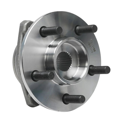 Front view of Front Wheel Bearing Hub Assembly For Jeep Wrangler TJ 2000 To 2006 And Cherokee 1999 To 2001 Non ABS With 5 Lug 3 Bolt Triangular Flange Replacement