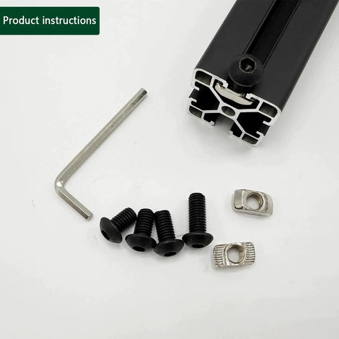 M5 T Nut Screws Kit For 2020 2040 2080 Extrusion With 120 Screws And 120 TNuts shown with an extrusion profile and hex key