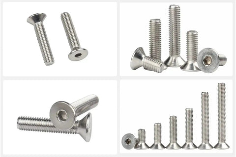 360 Pcs Metric M2 304 Stainless Steel Flat Head Hex Socket Cap Bolts Screws Nuts Set M2 To 20mm Assortment Kit For DIY Projects