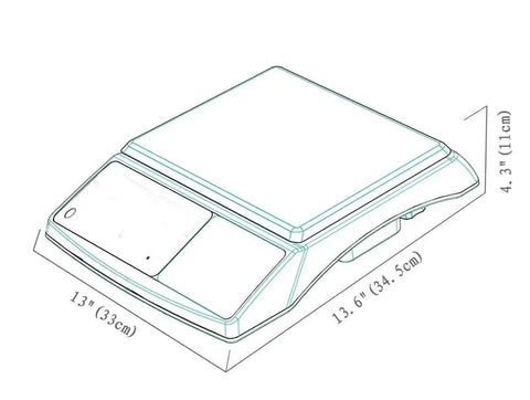 Pro Grade Precision Counting Scale For Parts And Coins With 30 Lb Capacity And 0.001 Lb Resolution Battery Or AC Powered sketch