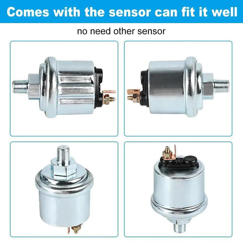 Sensor for 2 Inch Oil Pressure Gauge 0 to 150 PSI DC 12V Gauge Kit For Car Truck Marine Vehicle Automotive with metal casing