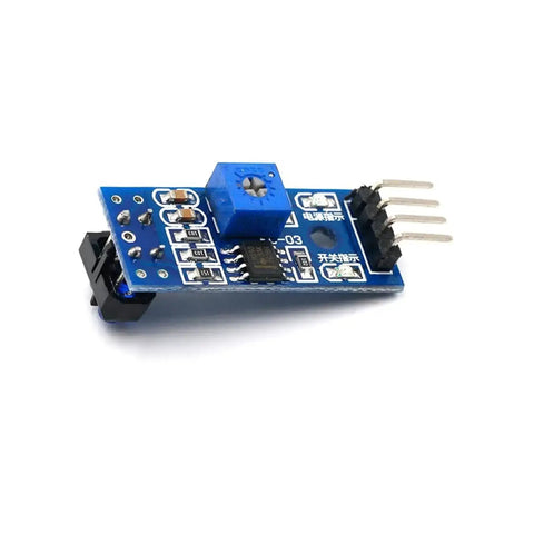 Ten Pack Infrared Reflective Sensor Modules For Obstacle Avoidance And Line Tracking, 940nm Proximity Sensors, blue module, side view