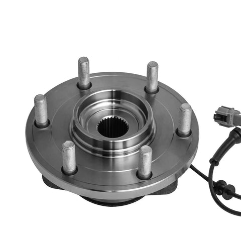 Front Wheel Bearing And Hub Assembly Compatible With 2004 2005 2006 2007 Nissan Titan, 2005 2006 2007 Armada, 2004 Pathfinder And Infiniti QX56 With ABS, 6 Stud Hub Replacement, top view
