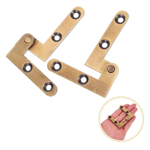 Heavy Duty Hidden Door Pivot Hinges For Concealed Rotating Doors Bronze Finish Adjustable Up Shaft Two Pack held in hand