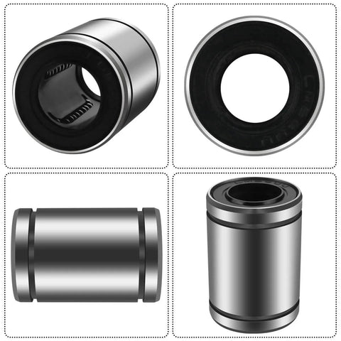 SW4G 1/4 Inch Ball Linear Bushing Bearing With Double Sided Rubber Seals For Pro CNC And 3D Printer Motion, resin retainer