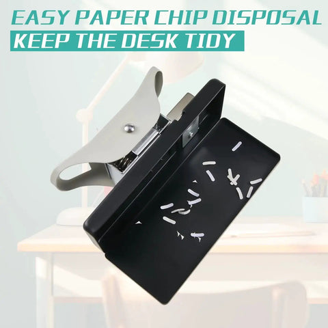 2 In 1 ID Badge Slot Hole Punch For 3x13mm Slots And R5 Card Corner Trimmer Handheld DIY Time Saver Tool with paper chip collection