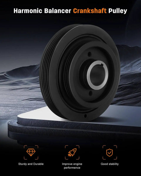 Harmonic Balancer Crankshaft Belt Drive Pulley For Toyota Camry 1992-2001 2.2L 2164cc I4 DOHC Also Fits Celica 1994-1999