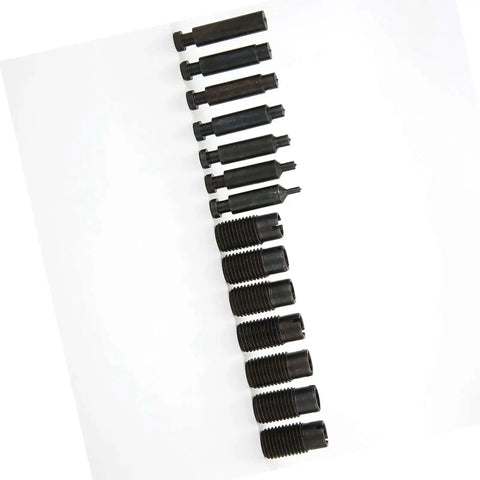 Die set for Handheld Metal Hole Punch Kit With Stepless Depth Adjustment From 6 To 41mm, 7 Die Sizes Ranging 2 To 7mm, black metal pieces