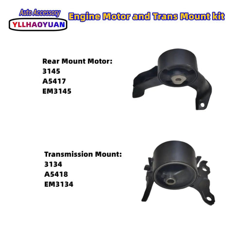 Set Of 4 Engine Mounts For Jeep Compass Patriot 2007 To 2017 2.0L 2.4L Also Fits Dodge Caliber 2007 To 2012 Replaces A5415 A5416 3130 3131 Durable OEM Quality Mounts
