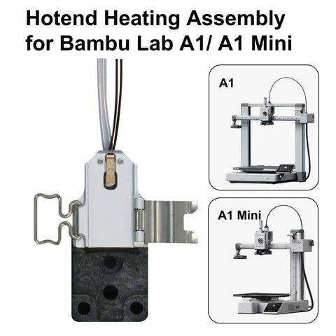 High Temperature Hotend Heating Assembly Kit for A1 and A1 Mini 3D Printers with Ceramic Heater
