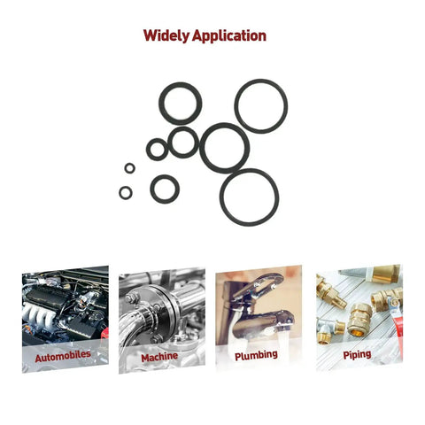 419 Piece Metric O Ring And Gasket Kit With 32 Universal Sizes NBR Buna N Nitrile Rubber O Ring Set for automotive and plumbing uses