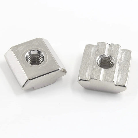 50 Pack 3030 Series Sliding T Nuts With M6 Thread Hammer Head For 8mm T Slot Aluminum Extrusion Profiles Durable Carbon Steel Construction