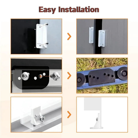 Door Tune-Up Kit For Arrow Shed Sliding Doors Full Replacement Set With 4 Lower Door Guides, 4 Door Slides, 2 Door Handles