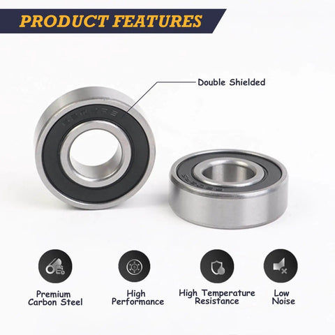 Heavy Duty 6201RS Deep Groove Ball Bearings 5 Pack With Double Rubber Seals 12x32x10mm For Electric Motors, Pumps, Fans, Generators, Gearboxes And Industrial Machinery Oraivy