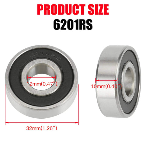 Mini Bike Wheel Bearing Front And Rear Kit Grehua Easy Bolt On Compatible With Coleman CT100U CC100X Motovox MBX10 MBX11 Baja Motorsports 97cc