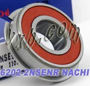 6202-2NSENR Nachi Bearing Sealed C3 Snap Ring Japan 15x35x11 Bearings - VXB Ball Bearings