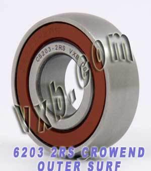 6203-2RS Concave/Crowned Outer Surface Bearing 17x40x12 Bearings - VXB Ball Bearings