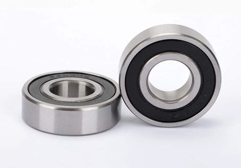 6203-2RS Sealed Bearing With Double Seal For Superior Grease Retention And Impurity Protection, shown in side and front view