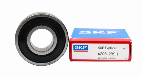 Premium Beefed Up Double Rubber Seal Ball Bearings 6203 2RSH 17x40x12mm 2 Pack Optimized For High Load And Long Life SKF Explorer Series