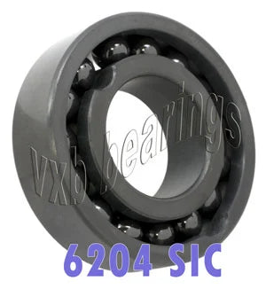 6204 Full Ceramic Bearing SIC Silicon Carbide 20x47x14 SiC Bearings - VXB Ball Bearings