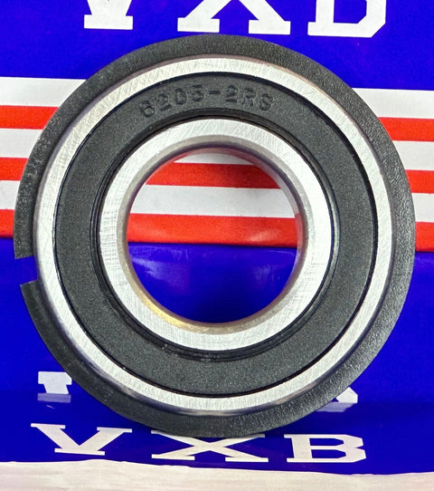 6205-2RSNR Bearing 25x52x15 Sealed Snap Ring - VXB Ball Bearings