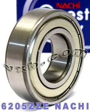 6205ZZE Nachi Bearing 25x52x15 Shielded C3 Japan - VXB Ball Bearings