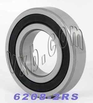 6208-2RS Hybrid Ceramic Si3N4 with C3 Clearance Bearing 40x80x18 Sealed - VXB Ball Bearings