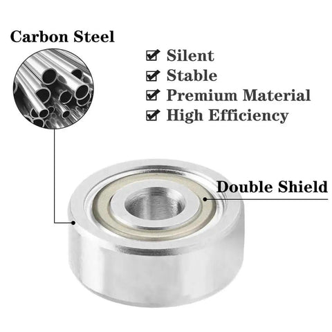 623ZZ Double Shield Deep Groove Miniature Ball Bearings 3 x 10 x 4 mm Carbon Steel showing silent and high efficiency features