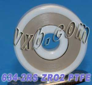 634-2RS Full Ceramic Sealed Bearing 4x16x5 ZrO2 Miniature Bearings - VXB Ball Bearings