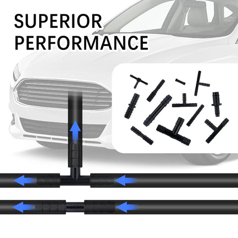 64pcs vacuum line connectors kit, heat-resistant silicone fittings for automotive vacuum hoses, assorted sizes