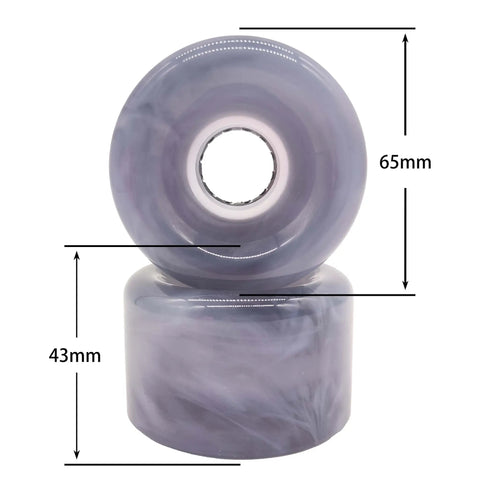 65mm By 43mm 78A Skateboard Wheel Set With 608RS Bearings Spacers Flash Core Washers And One Piece Tool For Cruiser And Street Kit