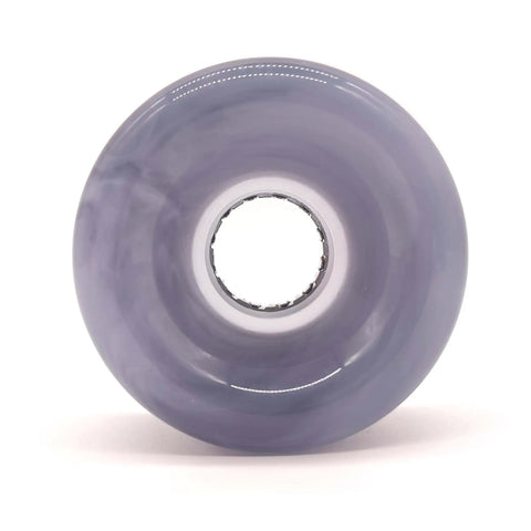 Front view of purple 65mm By 43mm 78A Skateboard Wheel from LONTOHCE. Wheel features a smooth surface and hub for bearings.
