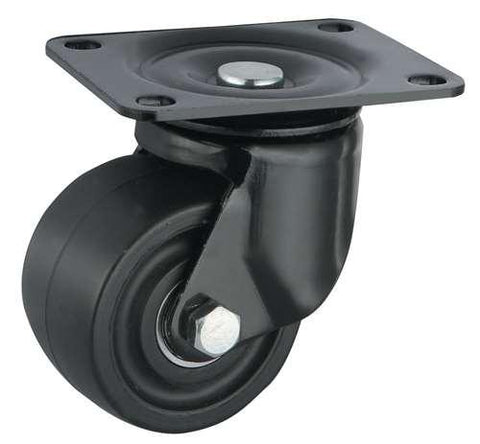 65mm Low Profile Caster Wheel 331 pounds Swivel Nylon Top Plate - VXB Ball Bearings