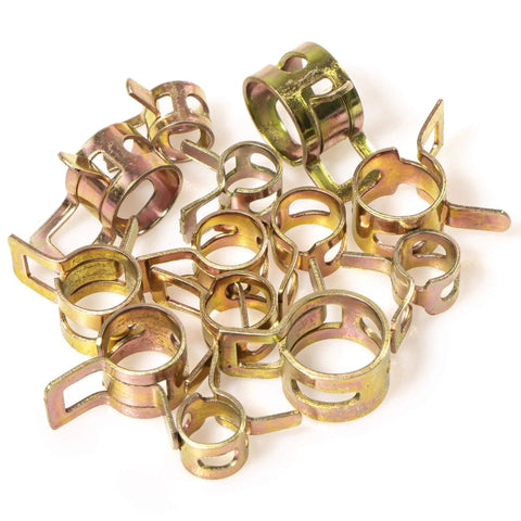 Durable 65Mn spring steel silicone vacuum hose clamps kit with 160 pieces in 6-10 mm sizes, shown in a cluster.