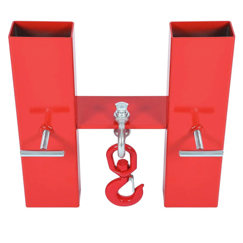 6600 Lbs Capacity Forklift Lift Hook For Pallet Forks Universal Fit Built Tough With Swivel Hook Red Powder Coated Finish