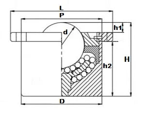 661 lbs Downward Side Facing Transfer Unit Caster