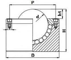 6613 lbs Heavy Duty Machined Steel Ball Transfer Unit