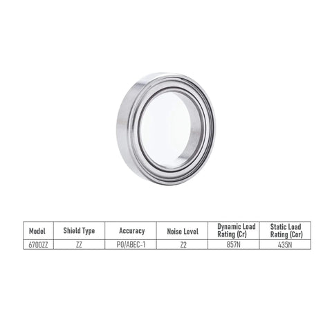 6700ZZ 10 PCS Deep Groove Ball Bearing 10×15×4mm Double Metal Shielded Ball Bearing Chrome Steel P0 Z2 Bearing for Industrial Machine,Power Tools