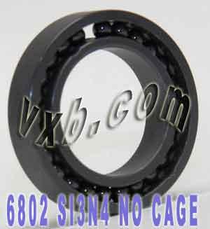 6802 Full Complement Ceramic Bearing 15x24x5 Si3N4 - VXB Ball Bearings