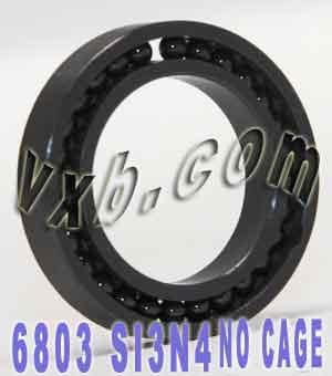 6803 Full Complement Ceramic Bearing 17x26x5 Si3N4 - VXB Ball Bearings