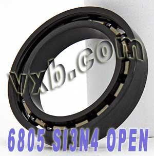 6805 Full Ceramic Open Bearing 25x37x7 Si3N4 - VXB Ball Bearings