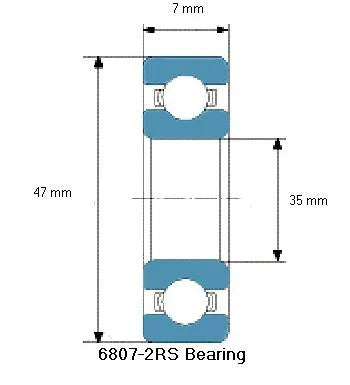 6807-2RS Bearing Deep Groove 6807-2RS - VXB Ball Bearings