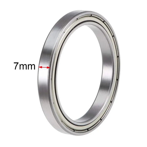 Side view of 6809ZZ Deep Groove Ball Bearing Z2 Double Shielded 45mm Inner Diameter 58mm Outer Diameter 7mm Width Chrome Steel GCr15