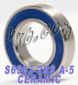 6903-2RS Ceramic Bearing Stainless Steel ABEC-5 17x30x7 Sealed Bearings - VXB Ball Bearings