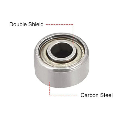 693ZZ Deep Groove Ball Bearing Double Shield 693-2Z 2080093, 3mm x 8mm x 4mm Carbon Steel Bearings with labeled features