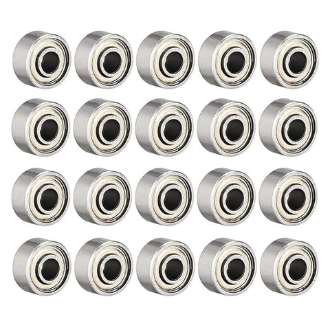 693ZZ Deep Groove Ball Bearing Double Shield 693-2Z 2080093, 3mm x 8mm x 4mm Carbon Steel Bearings, pack of 20 displayed in rows
