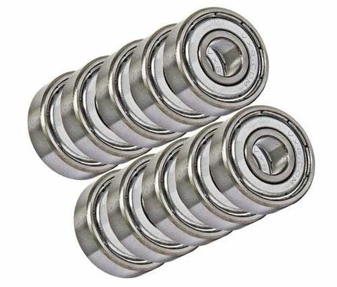 698ZZ 8x19x6 Shielded Miniature Bearing Pack of 10 - VXB Ball Bearings